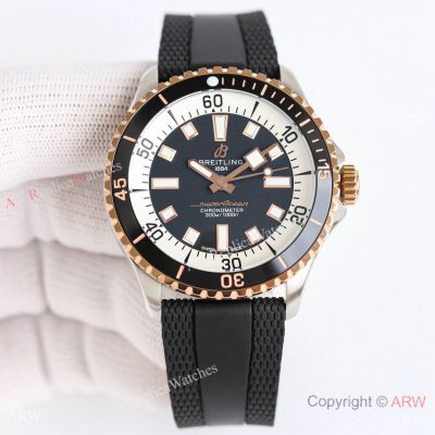 GR Factory 1:1 Replica Breitling Superocean 42 Rose Gold-White-Black Automatic Watches